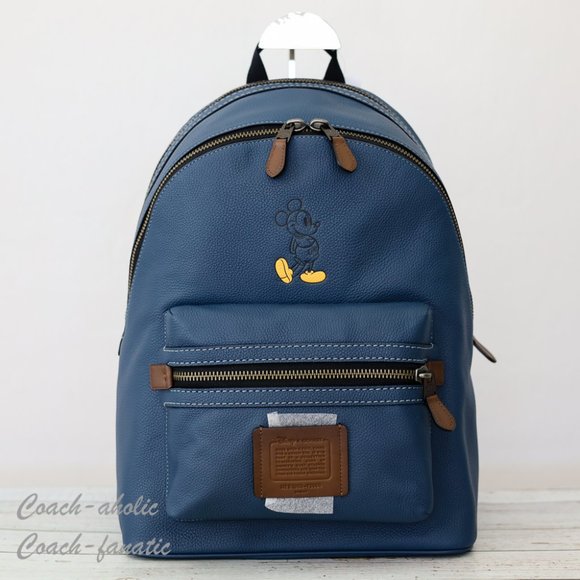 Coach Other - NWT 78564 Disney X Coach Academy Leather Backpack With Mickey in Denim